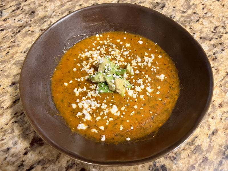 Spicy Roasted Tomato Basil Soup